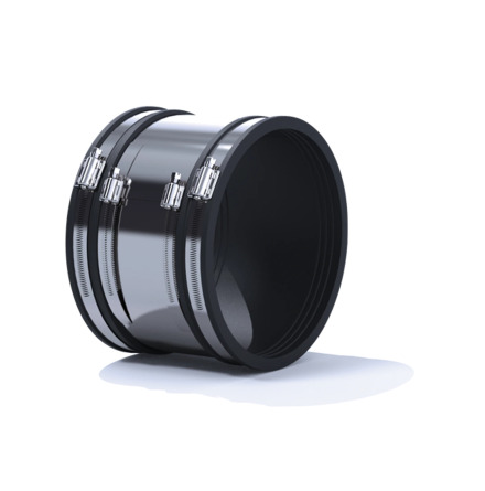 Syrafast flexibel r�rkoppling med st�dpl�t 100-115 mm