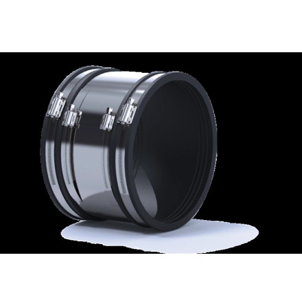 Syrafast flexibel r�rkoppling med st�dpl�t 120-135 mm